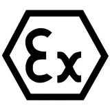 Kennzeichnung an Betriebsmitteln Ex (Explosionsgeschützt / sechseckig) auf Bogen